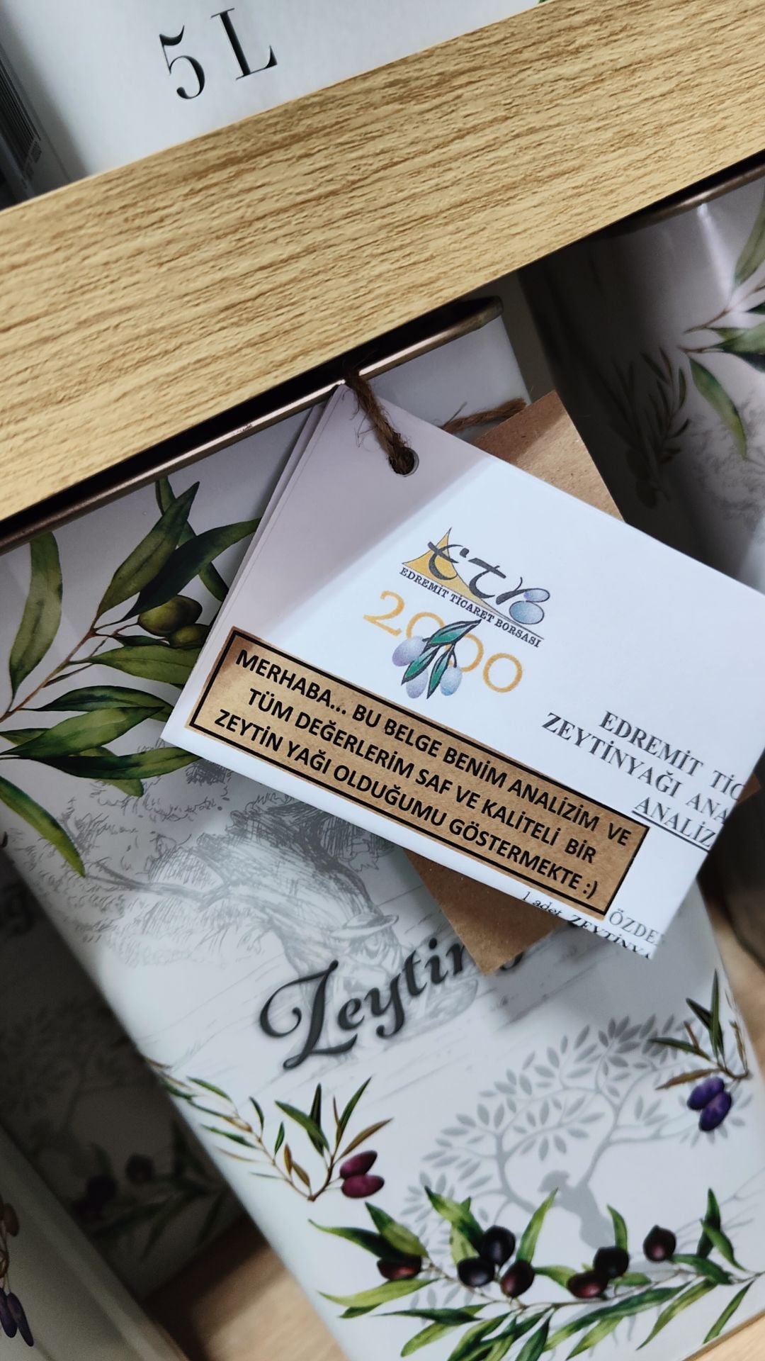 ÖZDEMİR SOĞUK SIKIM (sızma) ZEYTİN YAĞI 5 litre