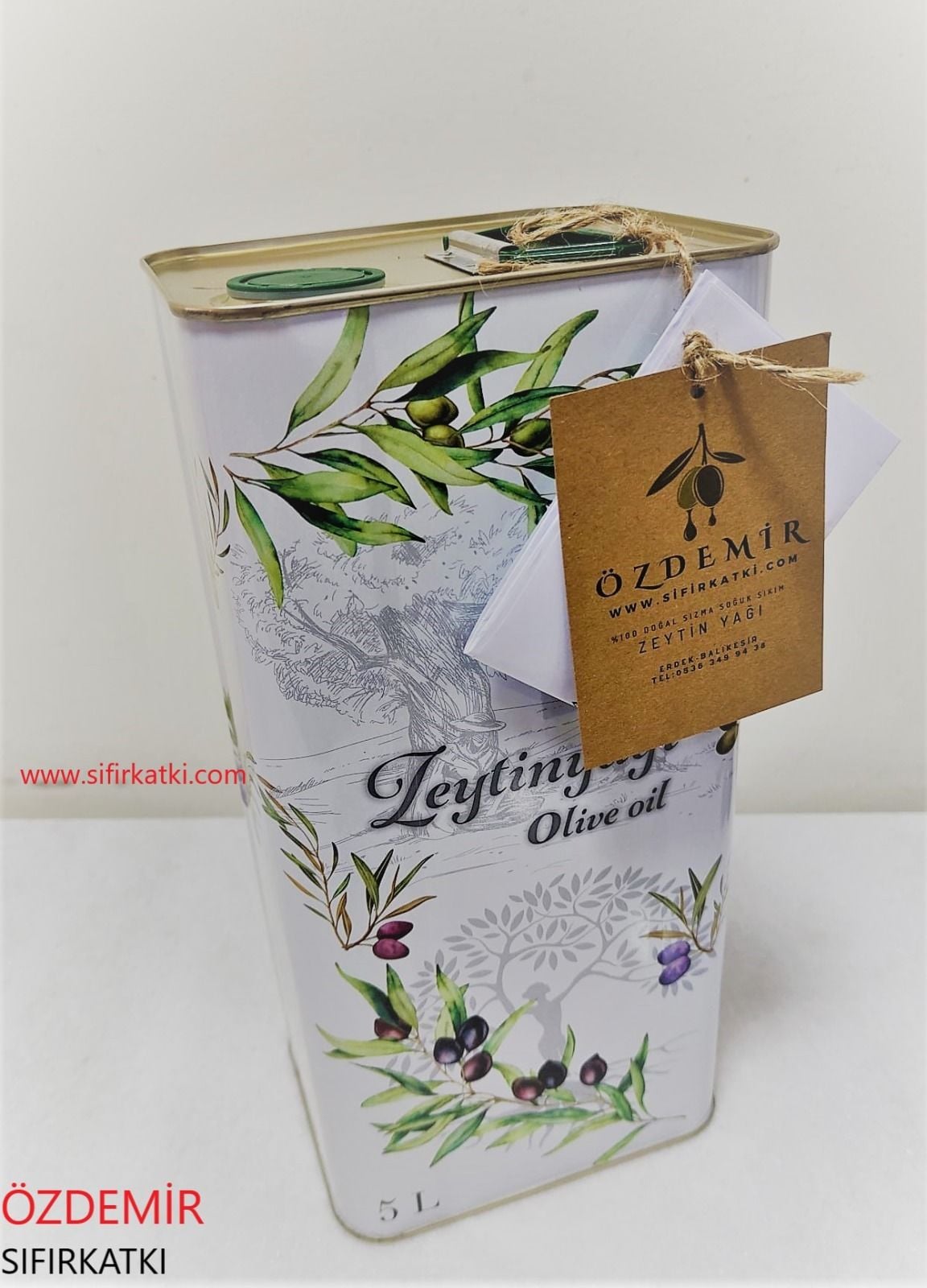 ÖZDEMİR SOĞUK SIKIM (sızma) ZEYTİN YAĞI 5 litre